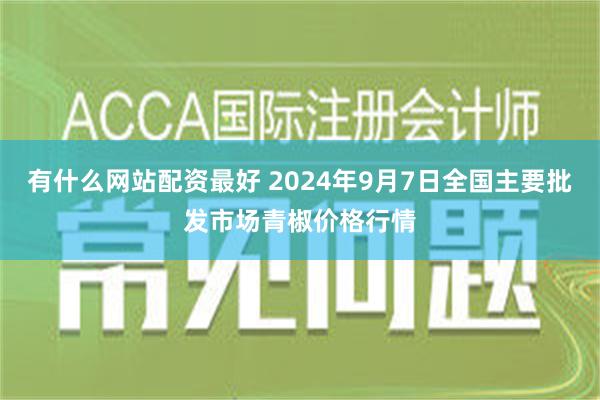 有什么网站配资最好 2024年9月7日全国主要批发市场青椒价格行情