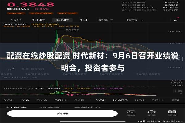 配资在线炒股配资 时代新材：9月6日召开业绩说明会，投资者参与