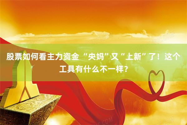 股票如何看主力资金 “央妈”又“上新”了！这个工具有什么不一样？